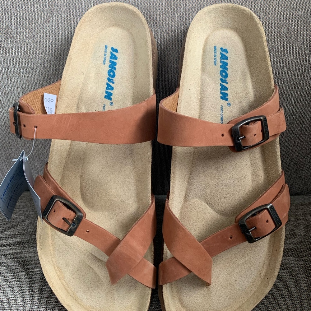 Sanosan Brown Nubuck Sandals
